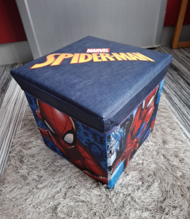 Skládací úložný box a taburet 2 v 1 Spiderman